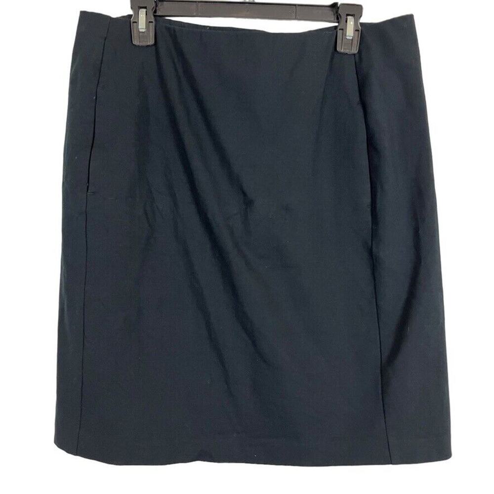 J Jill Ponte Knit Pencil Skirt Womens Elastic Waist Pull On Knee Length sz L